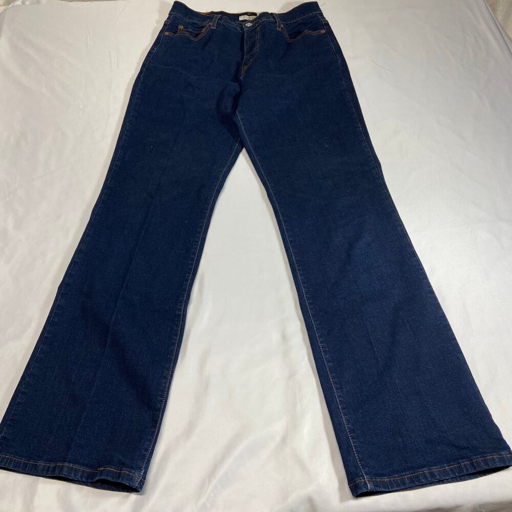 Levi’s 512 Perfectly Slimming Womens Jeans Bootcut Stretch Size 12M Dark Wash